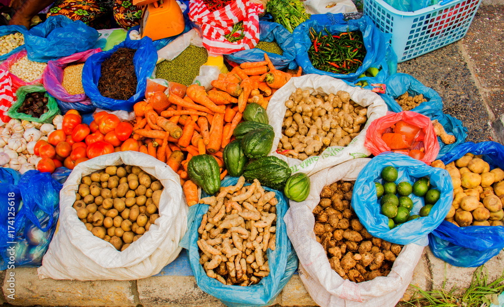 Fototapeta premium The bazaar in medan, Indonesia