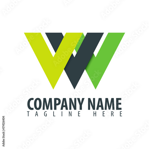 Initial Letter WV VVV Logo Icon Design Template Elements photo