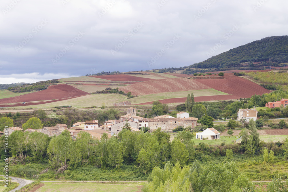 San Andres del Valle village in La Rioja, Spain. Typical village.