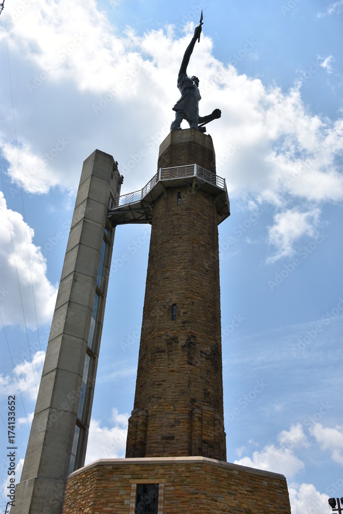 Vulcan, the largest cast iron statue in the world, in Birmingham