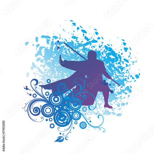 Kung Fu Master Silhouette 