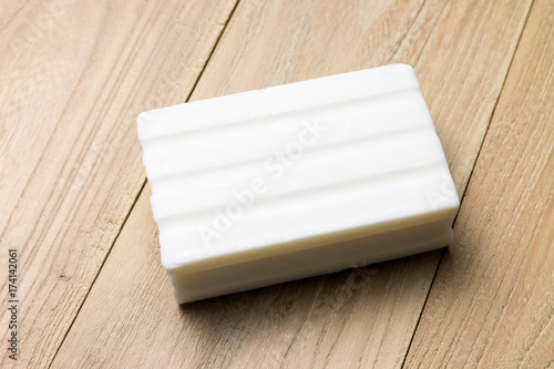 Soap in the wood background