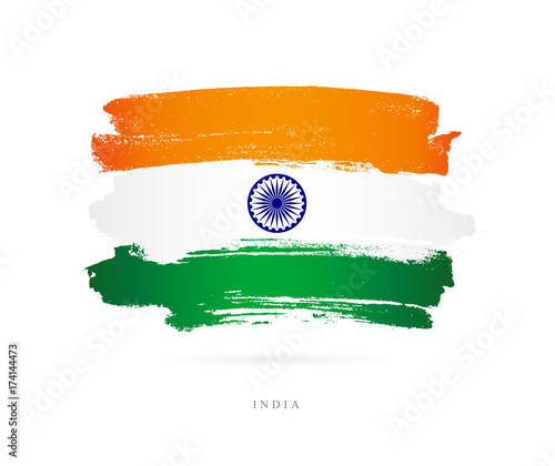 Flag of India. Abstract concept