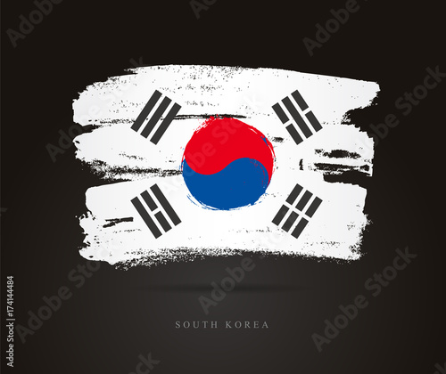 Flag of South Korea. Abstract concept