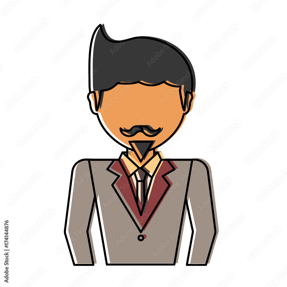man professional   avatar vector illustration