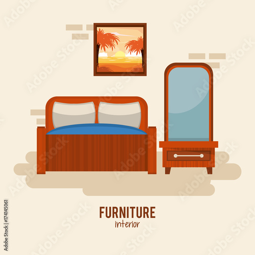 Furniture home interior icon vector illustration graphic design