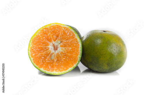 Orange fruit isolate. Orange .