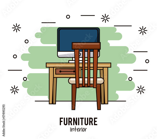 Furniture home interior icon vector illustration graphic design photo