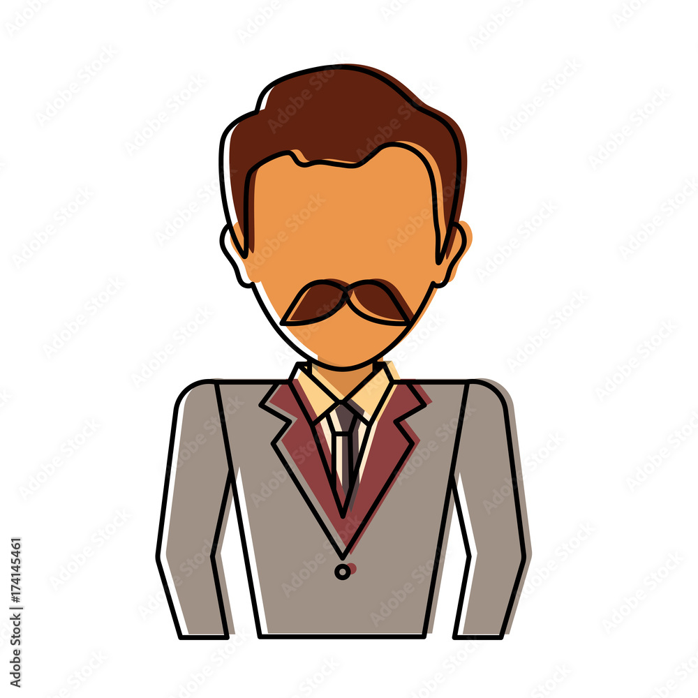 colorful  man professional over white background vector illustration