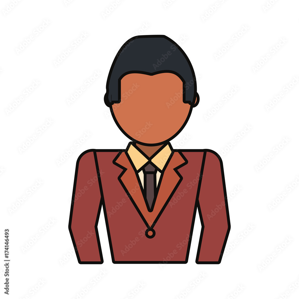 colorful  young  businessman  over white background  vector illustration