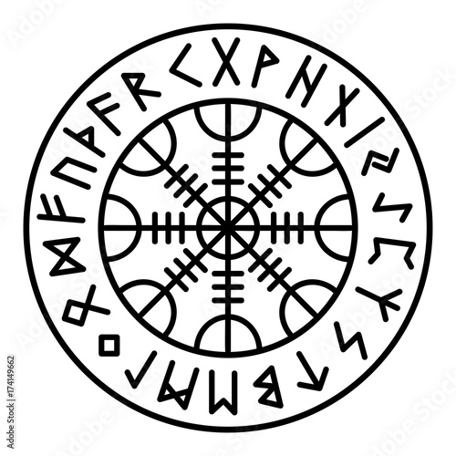Aegishjalmur Futhark Runes