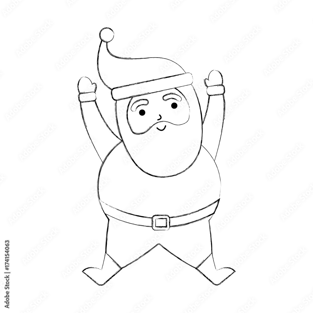christmas happy santa claus jumping celebration christmas happy santa claus jumping celebration