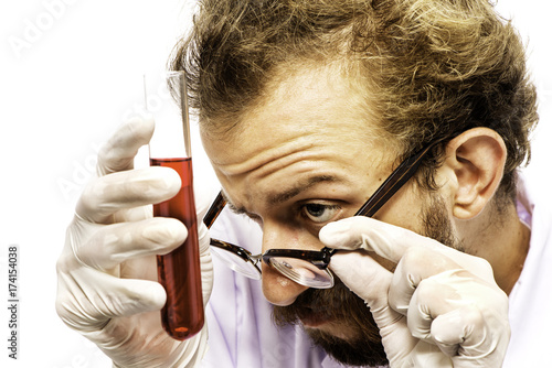 Mad Scientist With Red Liquid