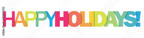 "HAPPY HOLIDAYS!" Overlapping Letters Vector Icon