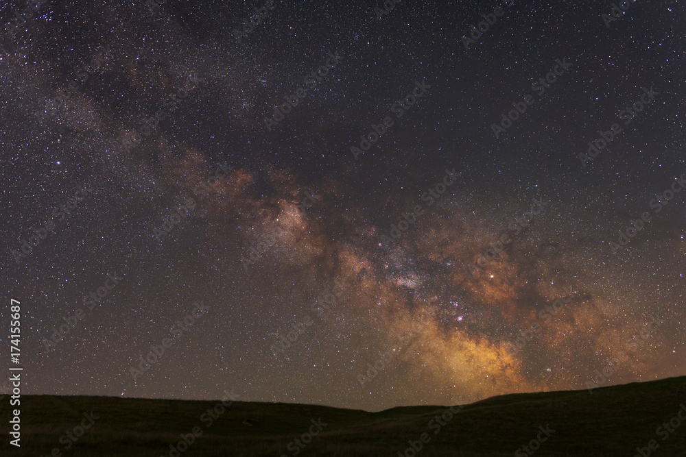 Milky Way over the hil