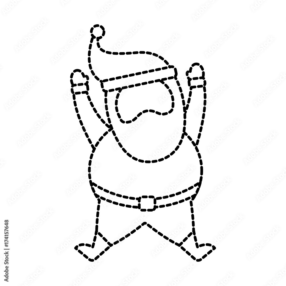 christmas happy santa claus jumping celebration christmas happy santa claus jumping celebration