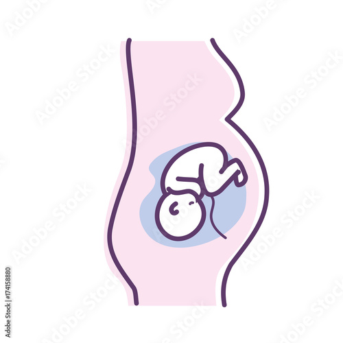 woman expecting and baby with umbilical cord