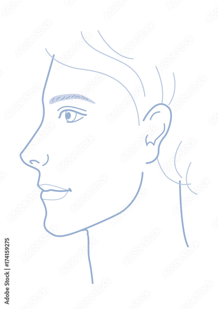 男性 顔 横顔 Stock イラスト Adobe Stock