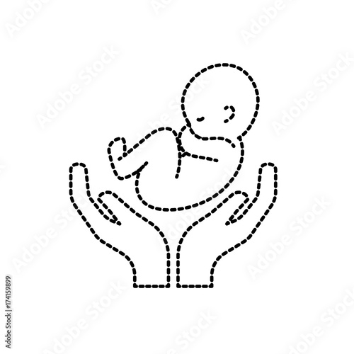 dotted shape baby umbilical cord and new life