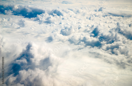 Fototapeta Naklejka Na Ścianę i Meble -  Sky and clouds from a plane over Spain 