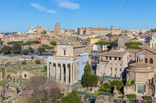 View of the Forum Romanum (Roman Forum), Rome, Italy