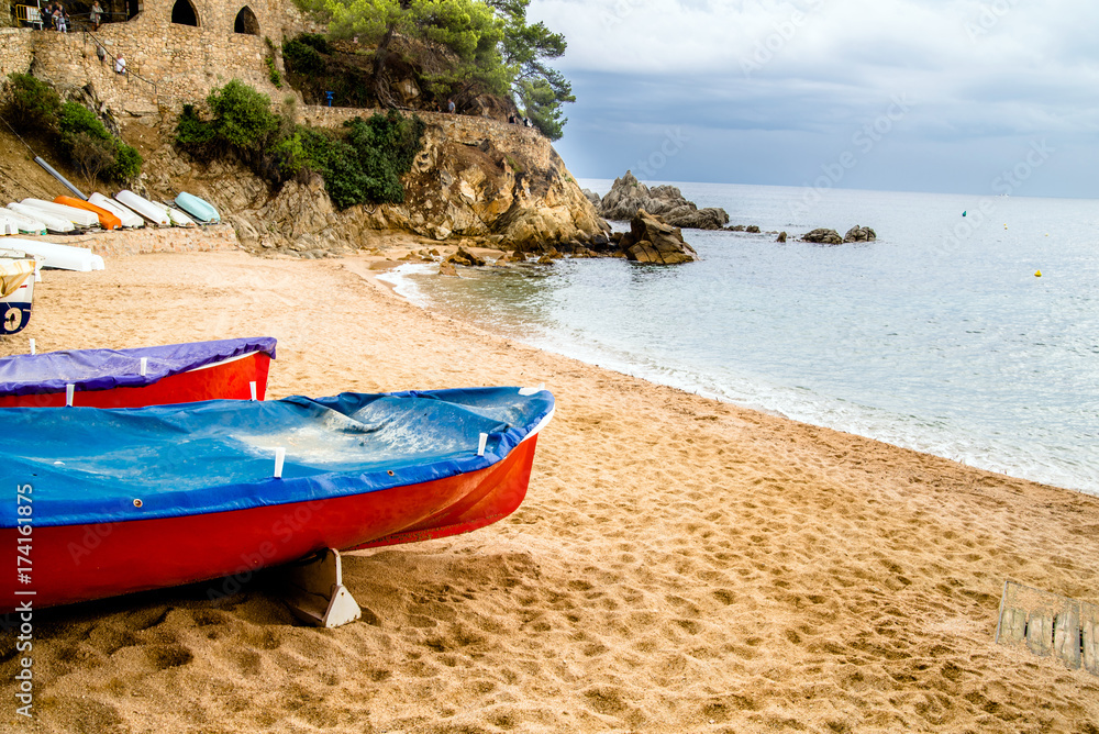 Beach Sa Caleta in Lloret de Mar, Spain Beach Sa Caleta in Lloret de Mar, Spain