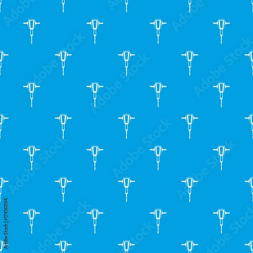 Pneumatic plugger hammer pattern seamless blue