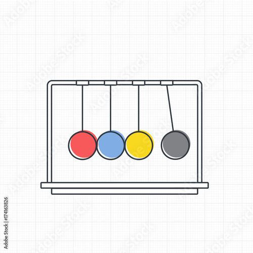 Vector of momentum balls icon