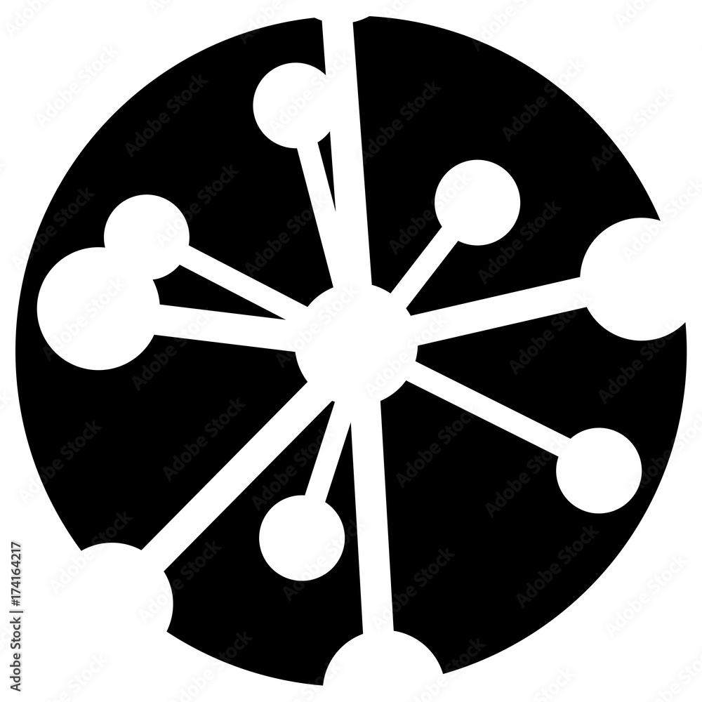 Black virus cell vector icon Black virus cell vector icon
