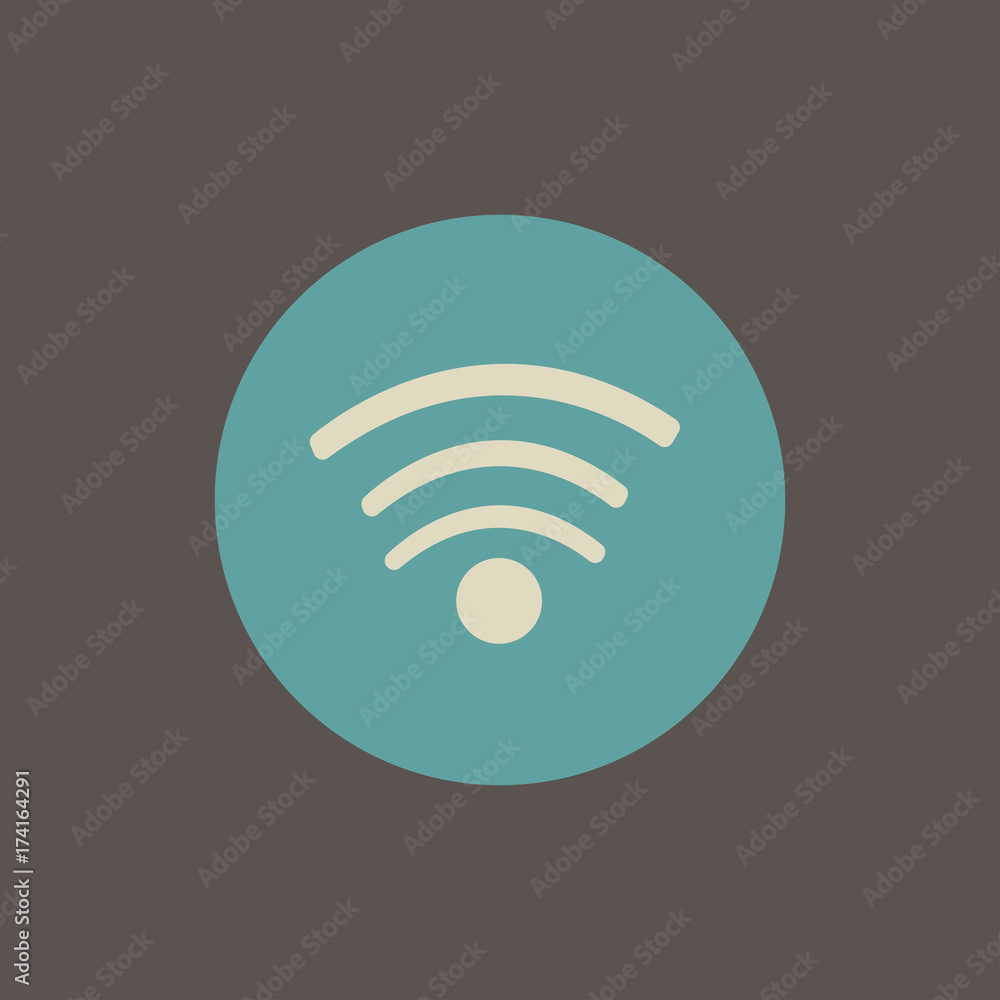 Illustration of wi-fi symbol isolated Illustration of wi-fi symbol isolated
