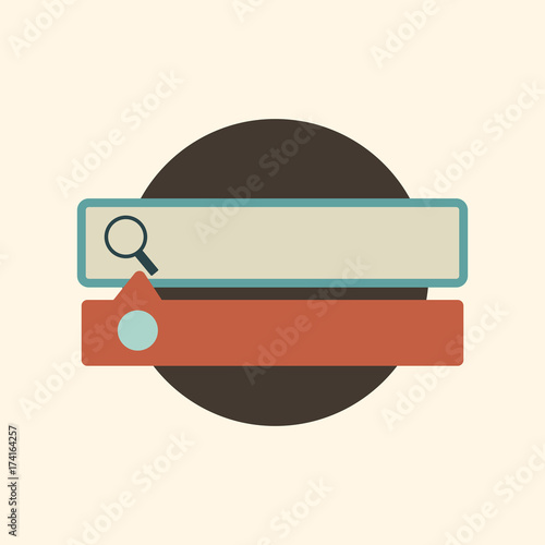 Illustration of searching box icon