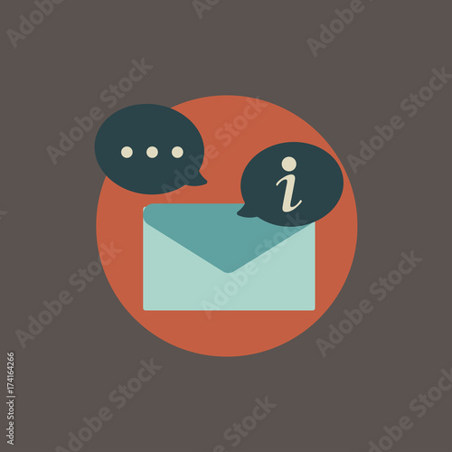 Illustration of email and alert icon