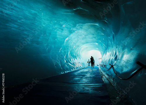 The Mer de Glace glacier cave, Chamonix, France