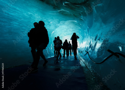 The Mer de Glace glacier cave, Chamonix, France