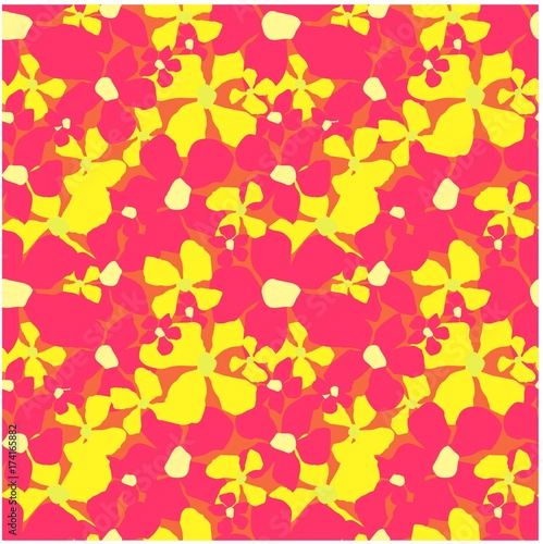 Seamless bright colorful floral pattern stock vector illustration