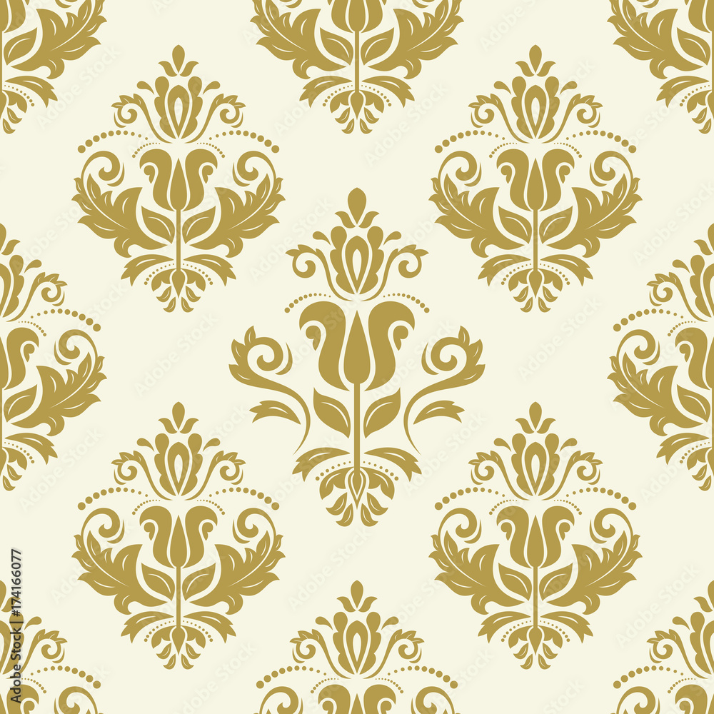 Classic seamless vector golden pattern. Traditional orient ornament. Classic vintage background Classic seamless vector golden pattern. Traditional orient ornament. Classic vintage background