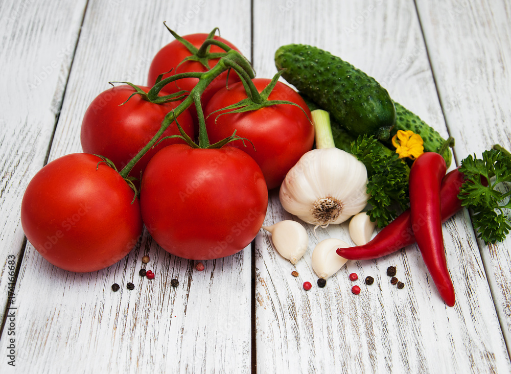 Fresh summer vegetables Fresh summer vegetables