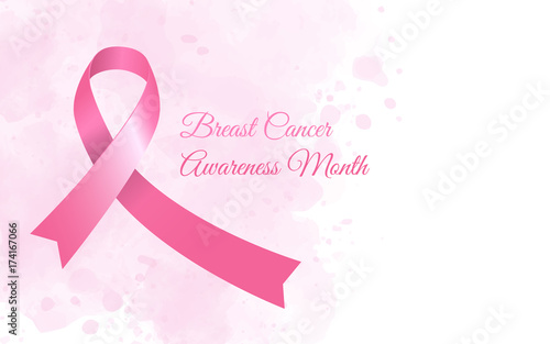  Pink ribbon, breast cancer awareness symbol. October is month of Breast Cancer Awareness in the world.