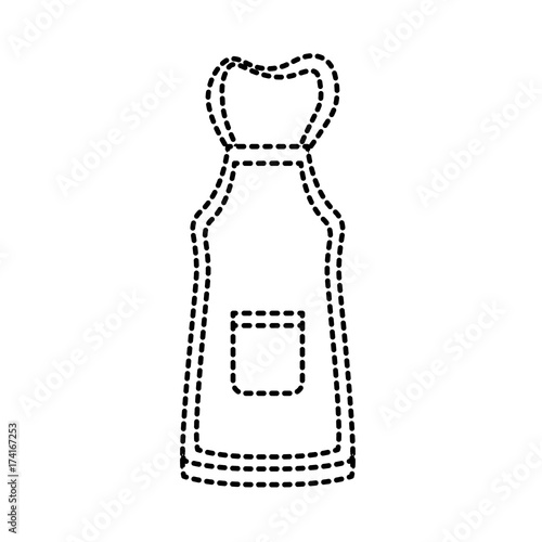 dotted shape apron object design style to clean