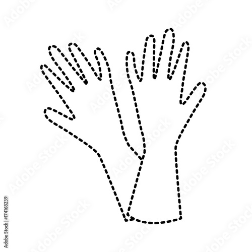 dotted shape washing gloves design style to homework