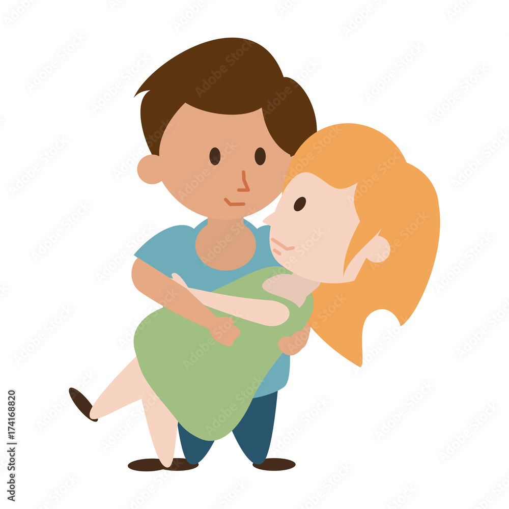 man holding woman couple cute icon image vector illustration design man holding woman couple cute icon image vector illustration design