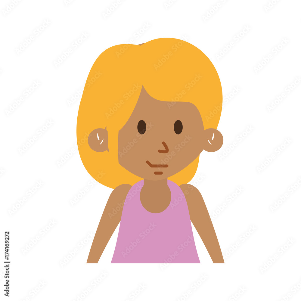 happy blonde girl icon image vector illustration design 