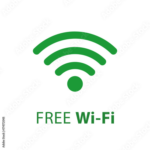 free wifi symbol grün
