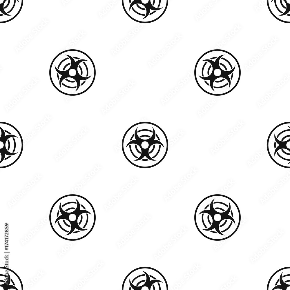 Sign of biological threat pattern seamless black Sign of biological threat pattern seamless black