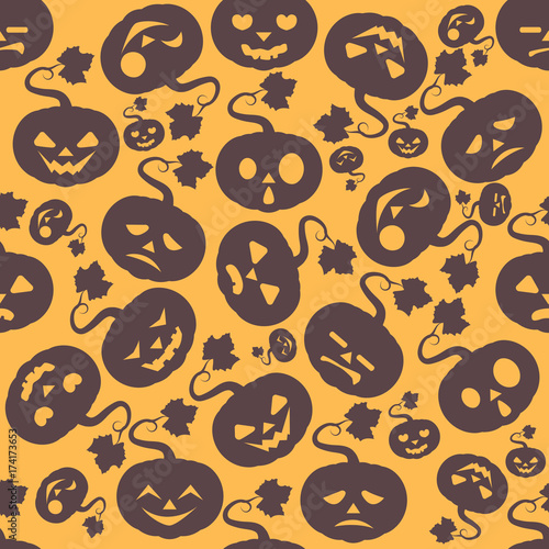 Pumpkin seamless pattern