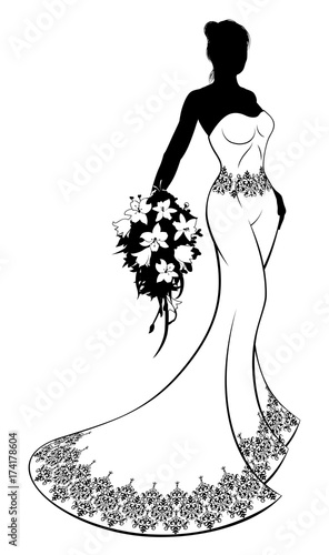Bride Silhouette in Wedding...