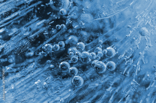  bubbles in ice background