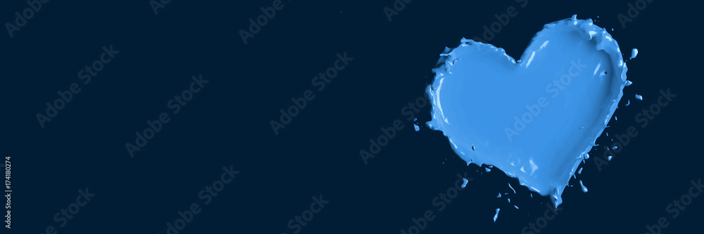 Liquid heart, love and feelings concepts, original 3d rendering Liquid heart, love and feelings concepts, original 3d rendering