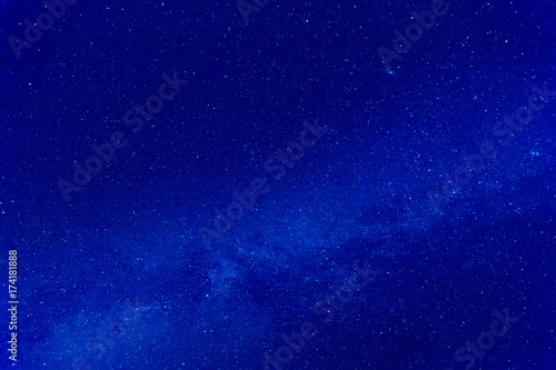 Milky way stars photographed with wide-angle lens. 
