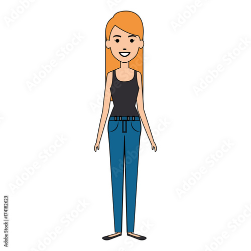 beautiful woman standing avatar character